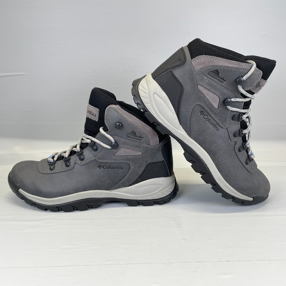 Columbia Newton Ridge Plus Waterproof Hiking Boots Womens Size 9.5 Gray Shoes - Picture 6 of 10